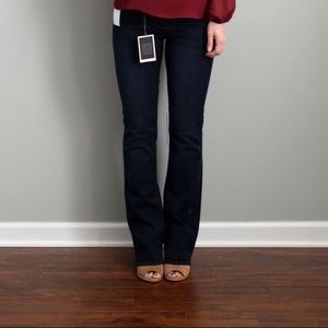 High rise dark bootcut jeans